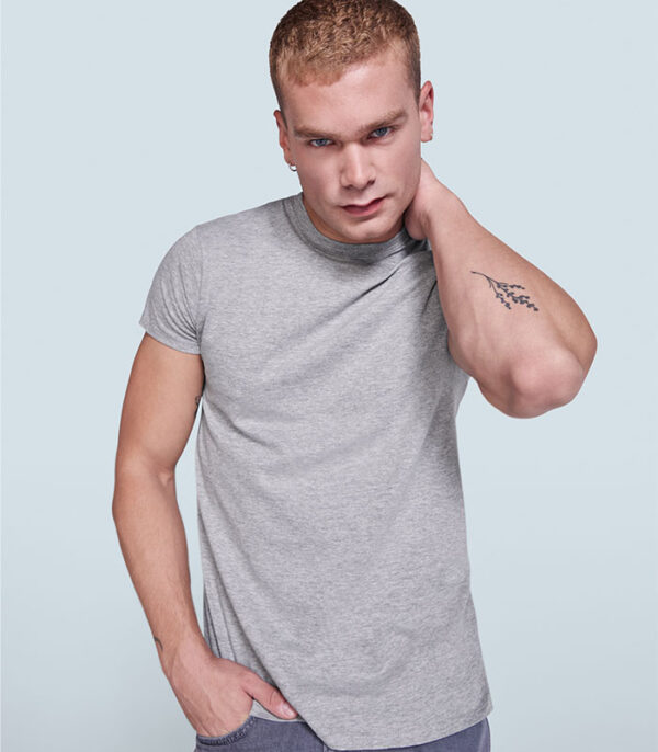 Atomic unisex t-shirt male model