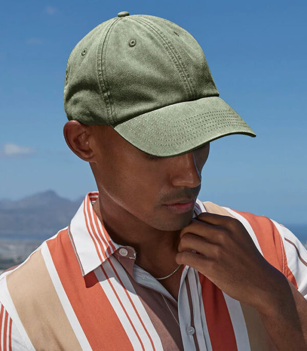 Low-profile vintage cap i grön